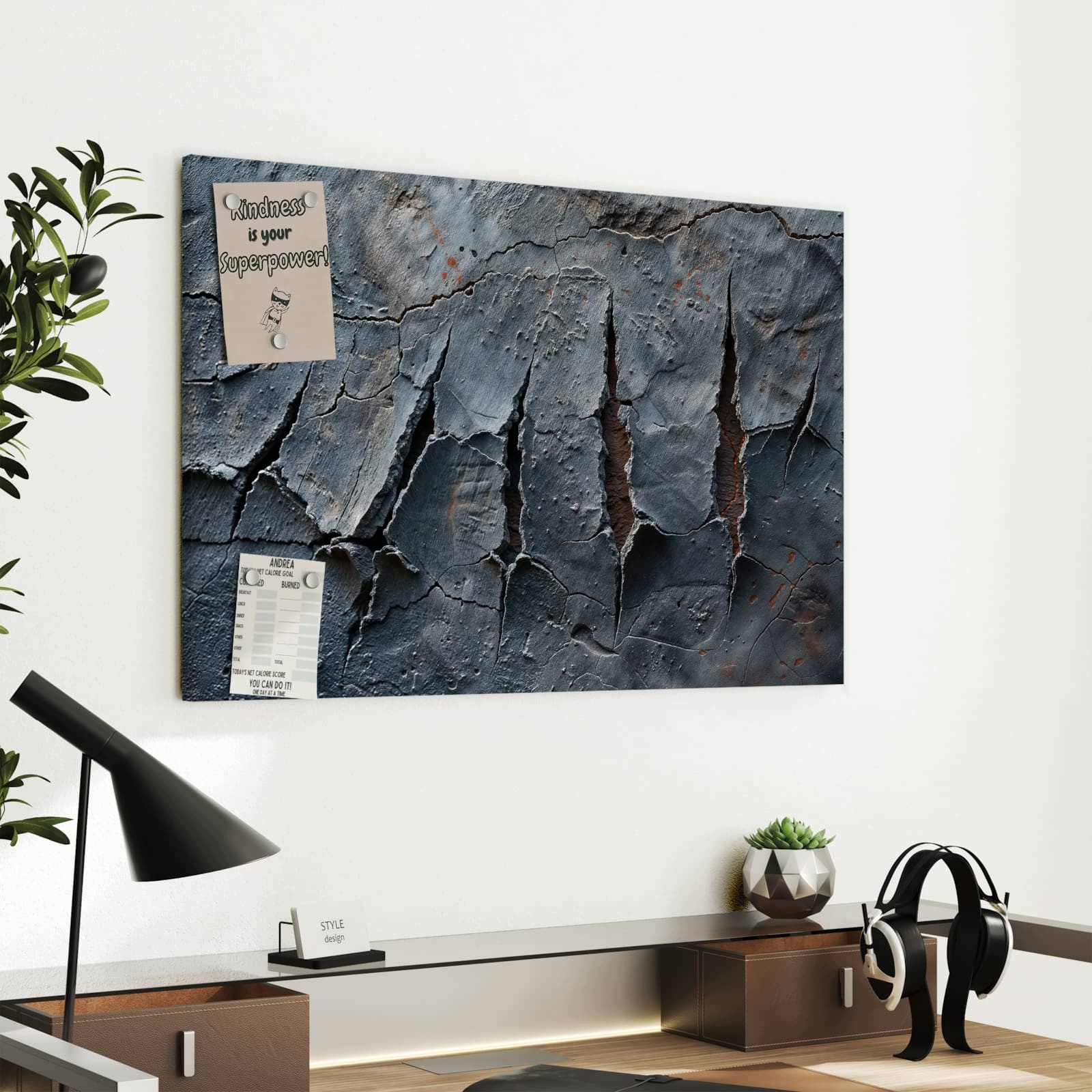 Magnetická tabule Popraskané Povrch 60 × 40 cm
