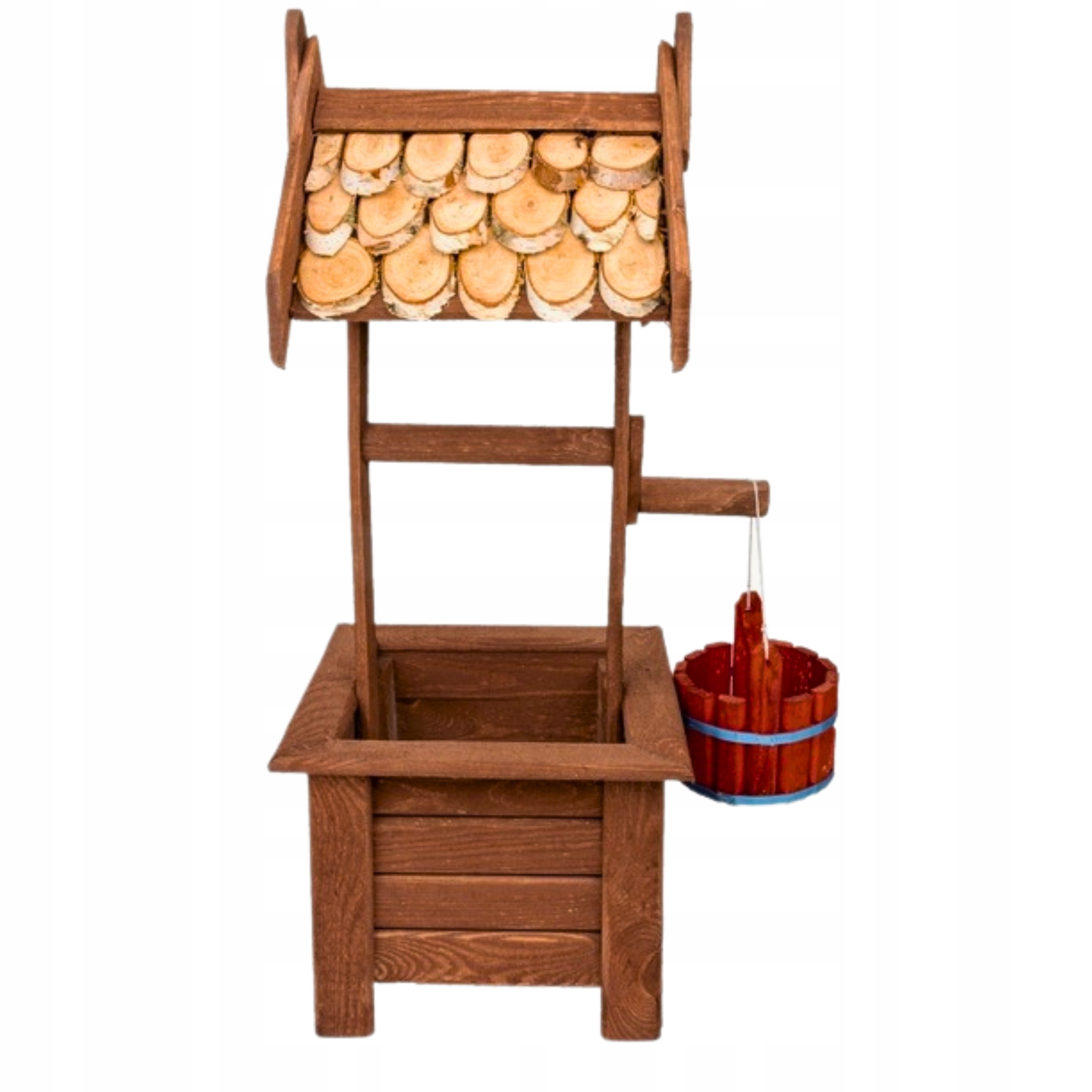 Kvetinový záhon Drevená Studňa Ozdoba Dekorácia do záhrady