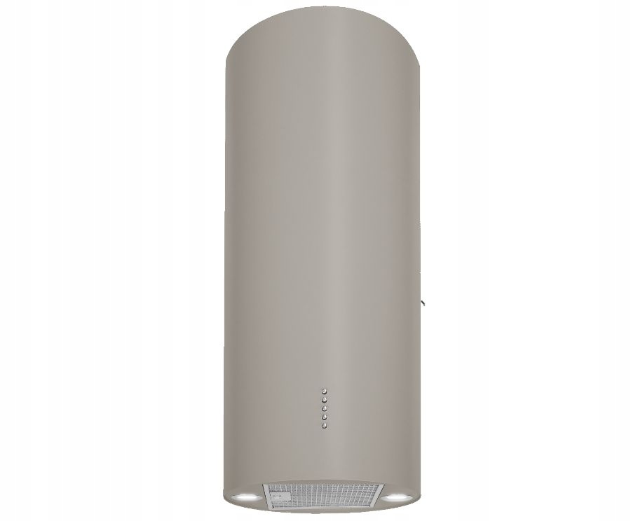 Okap kuchenny wyspowy Nortberg wyciąg tuba Cylindro Eco Taupe 40cm