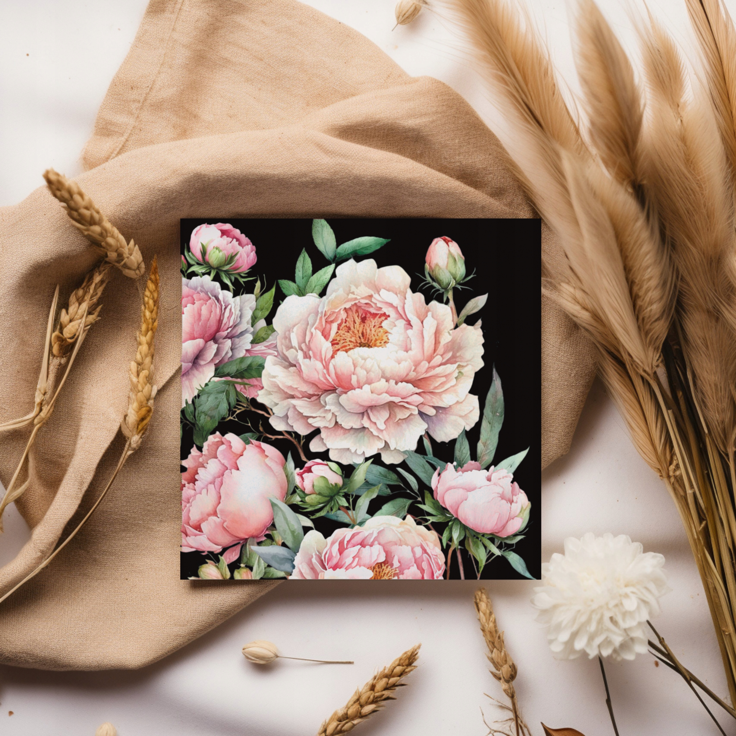 KARTKA OKOLICZNOŚCIOWA, URODZINOWA, DZIEŃ MAMY - PIWONIE