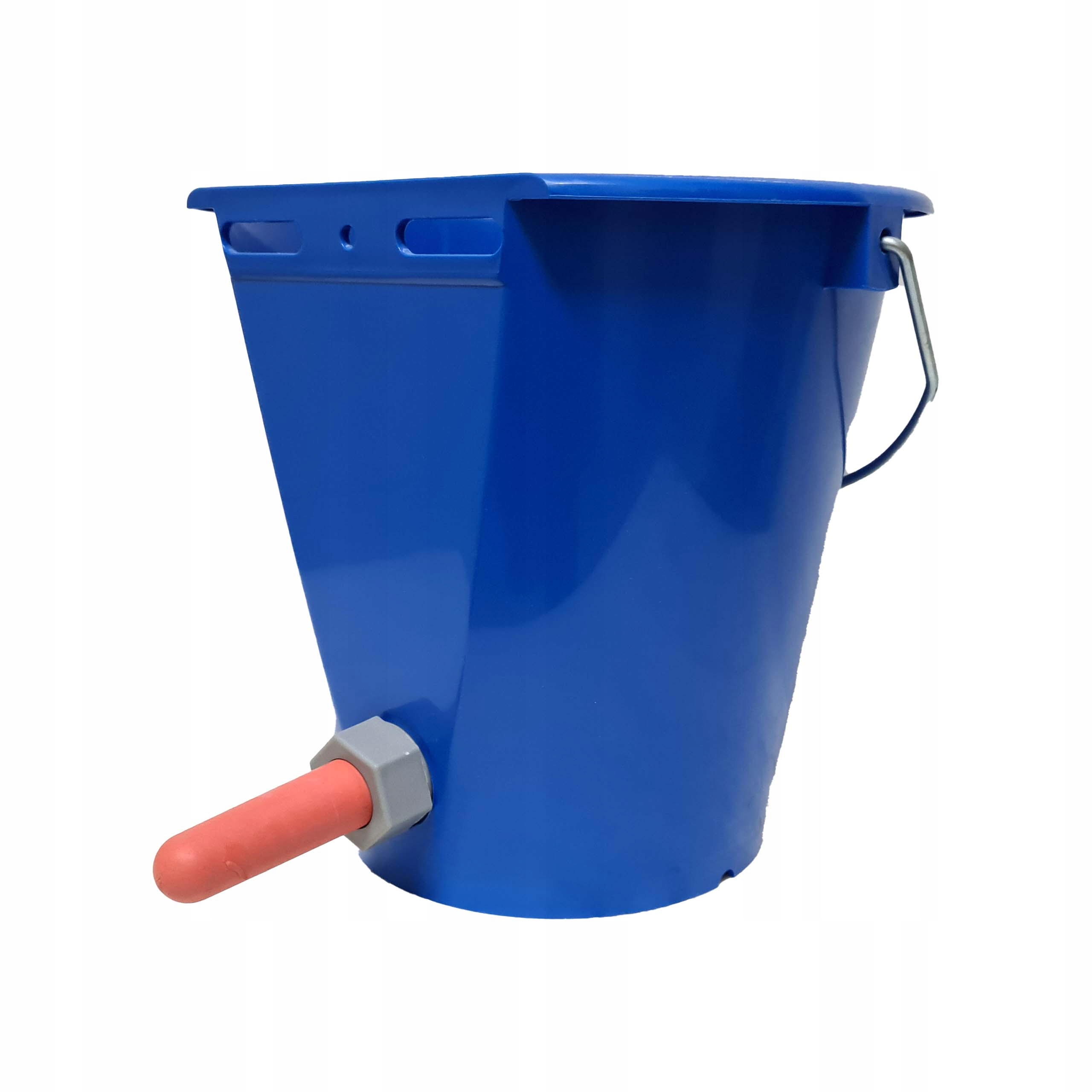 Wiadro do pojenia cieląt z zaworkiem i smoczkiem