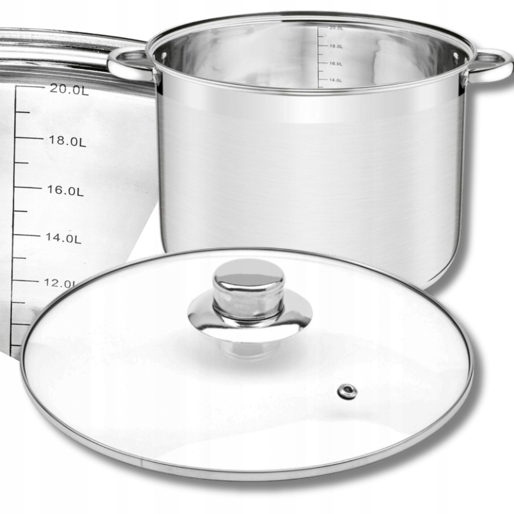 Hrnec Jednoduchý ocelový gastronomický Gaz Vysoký Tadar 20 litrů Indukce