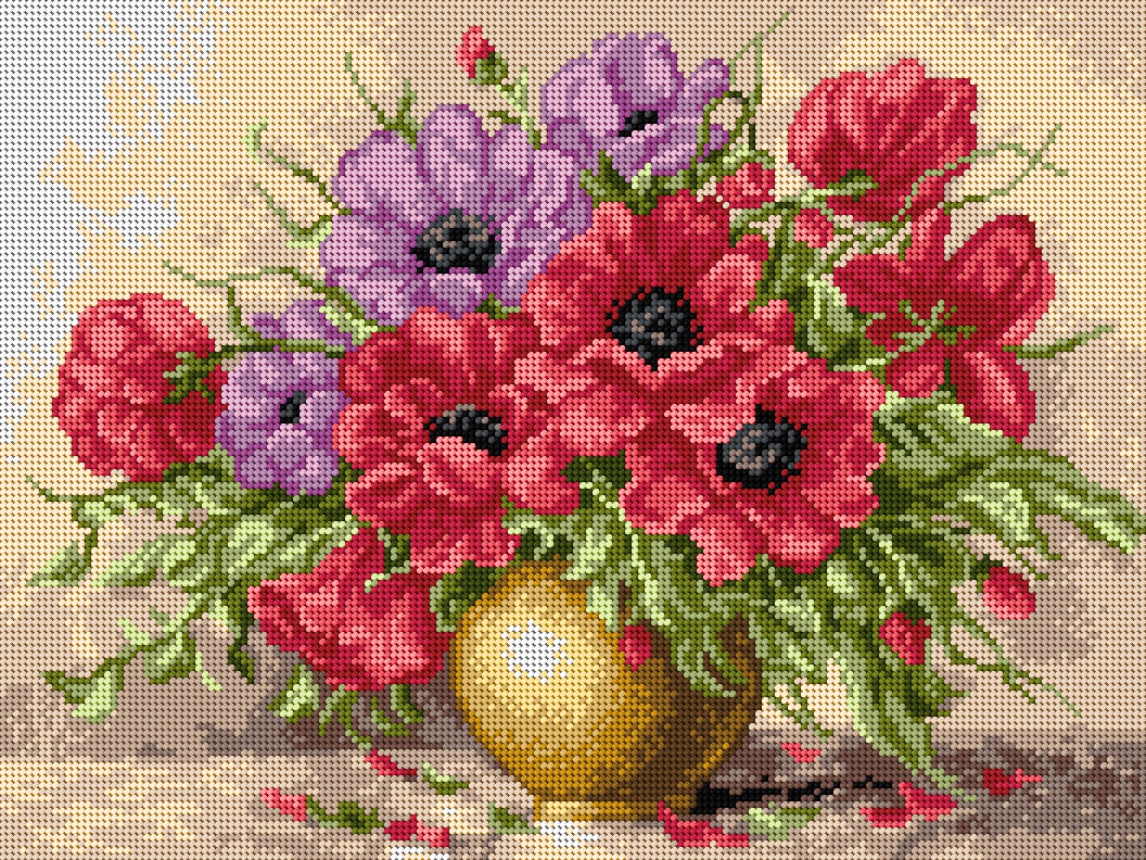 vyšívací sada kanva mulina 30*40cm 8040