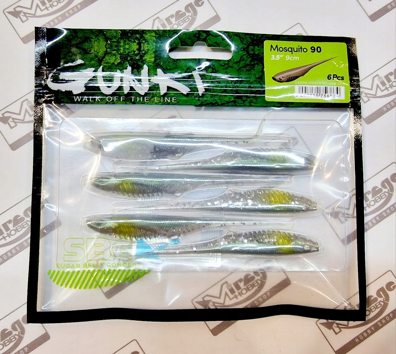 Jaskółka Gunki Mosquito 3.5"(9cm) Green Shi