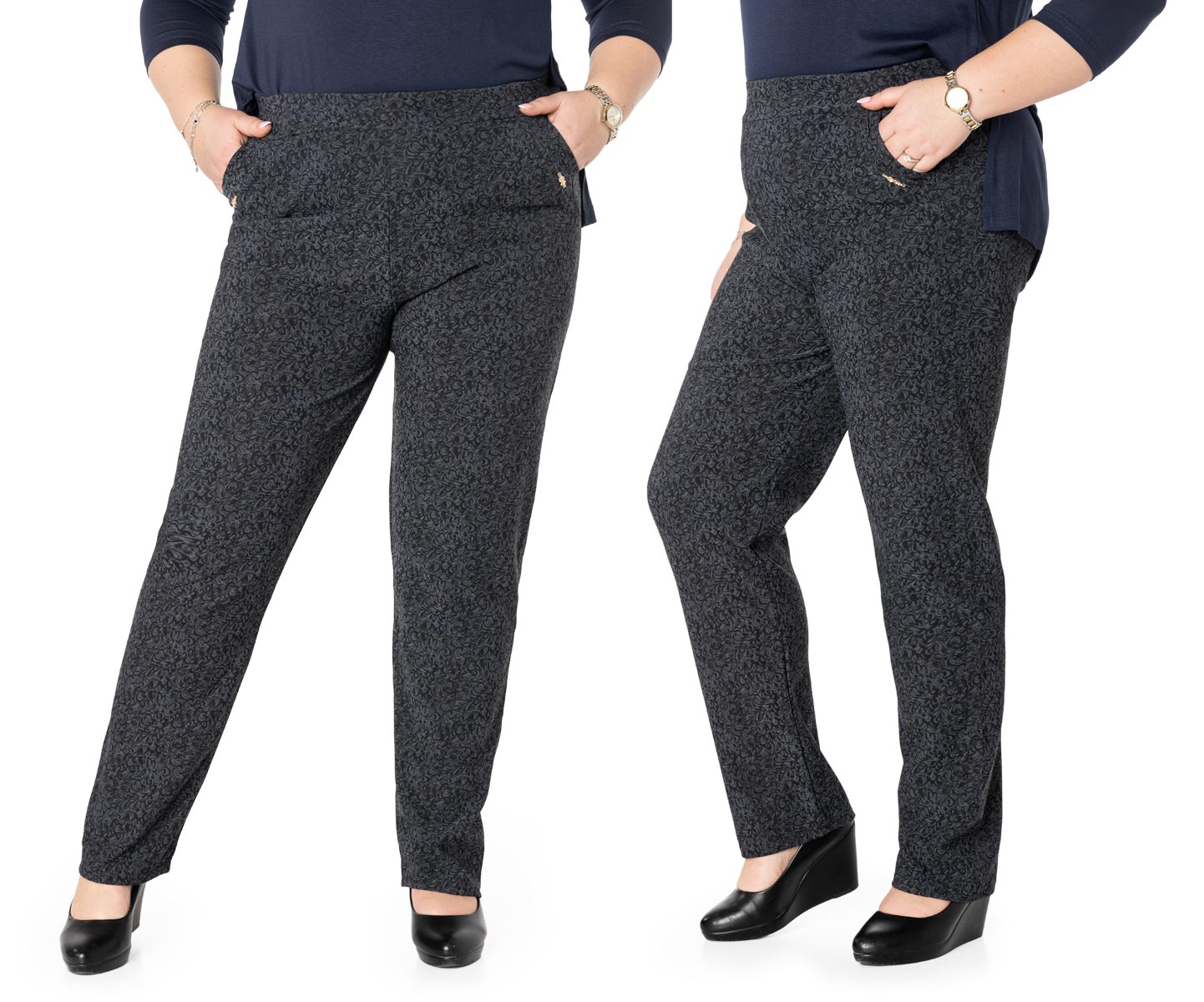 

Spodnie Damskie Cygaretki Duże Rozm W202-1 7XL/8XL
