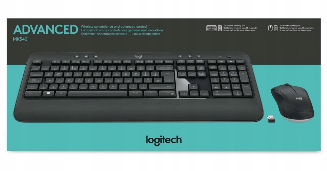 Sada klávesnice myši Logitech MK540 Bezdrátové Usb 2,4 GHz Pro Práci