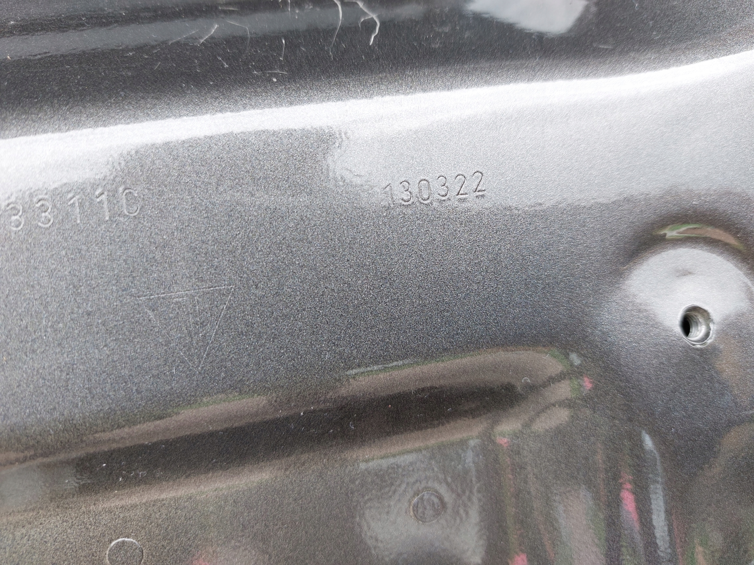Tür links heck PORSCHE CAYENNE III 22r grau M7Q