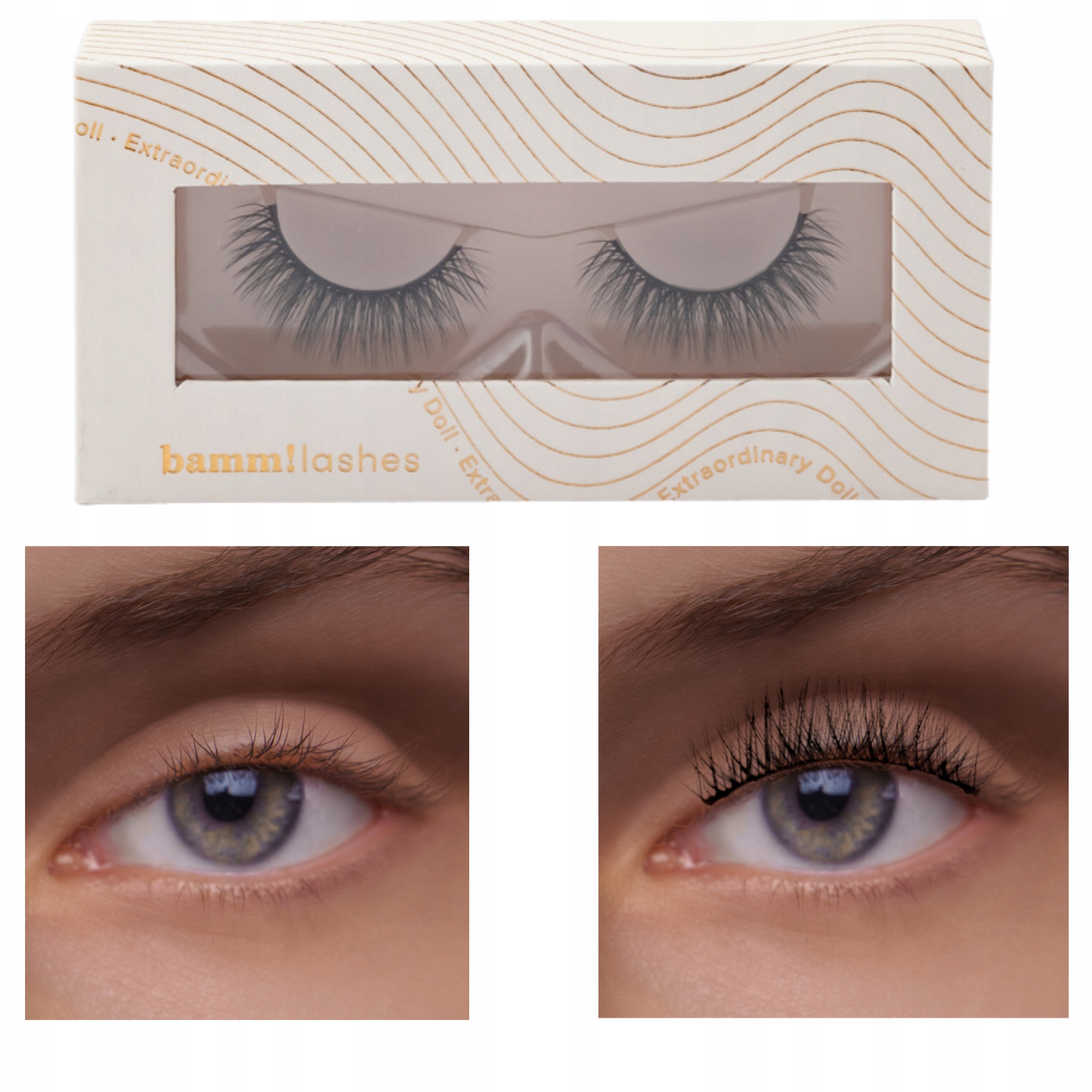 Umělé Řasy na pásku, Pohodlné Použití, dlouhé, husté, černé Bamm!Lashes