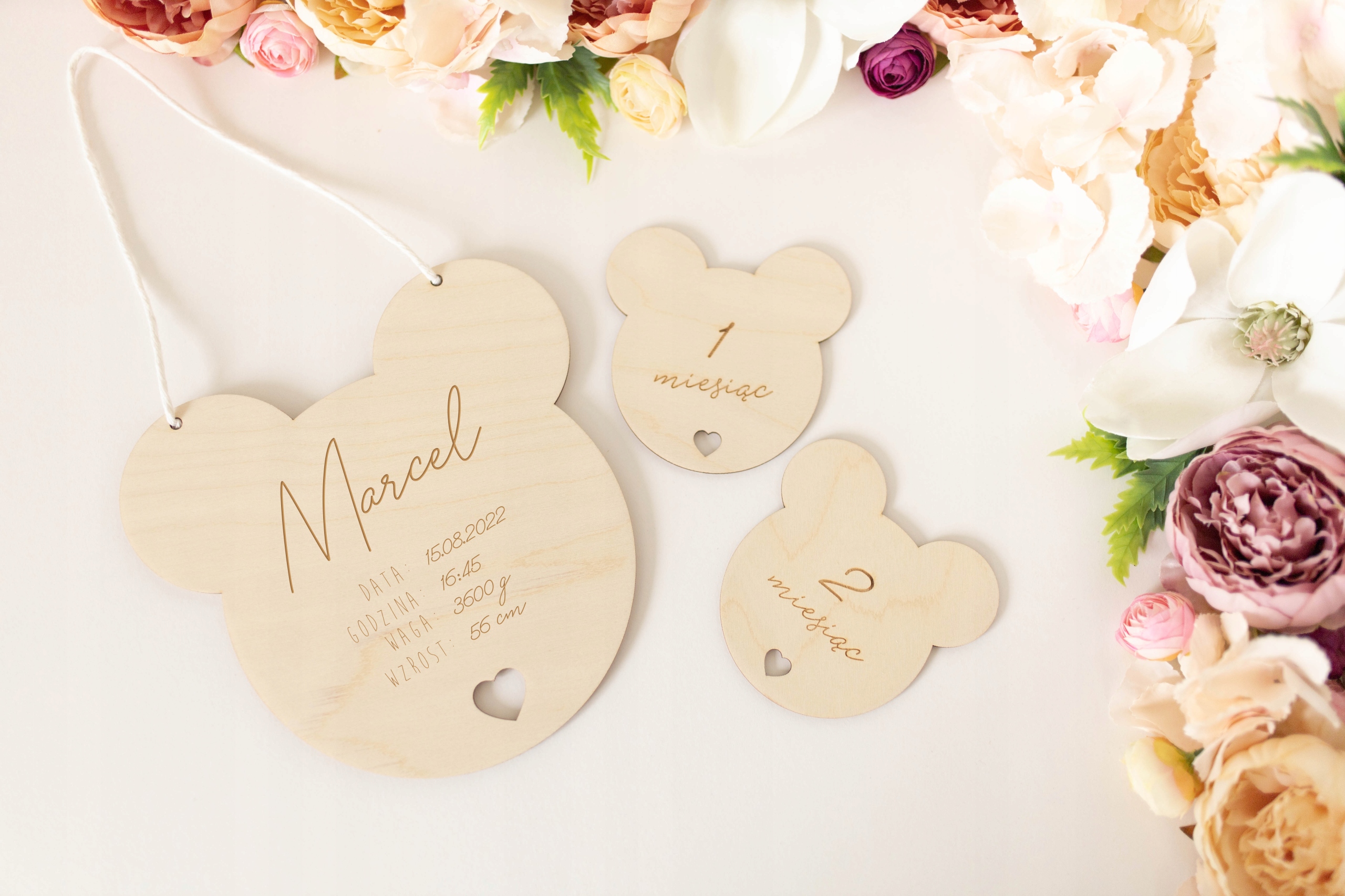 Karty Do Zdjęć Pierwszy Rok Tabliczki MIŚ 14 szt Rodzaj inny