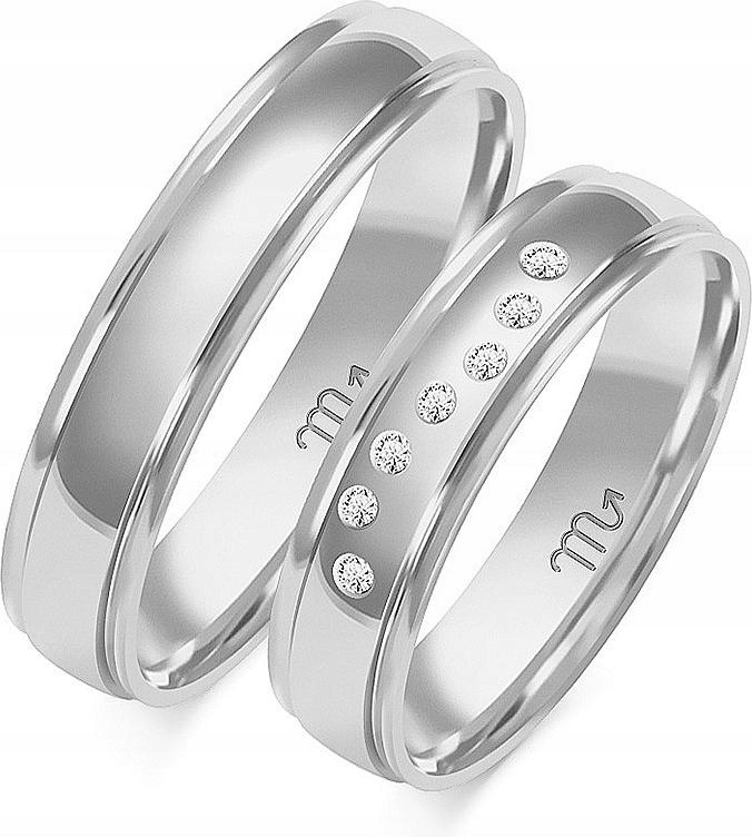 Zlatý svatba snubní prsten pro pár 14k 585 vel. 20 21 22, dámský, s gravírováním