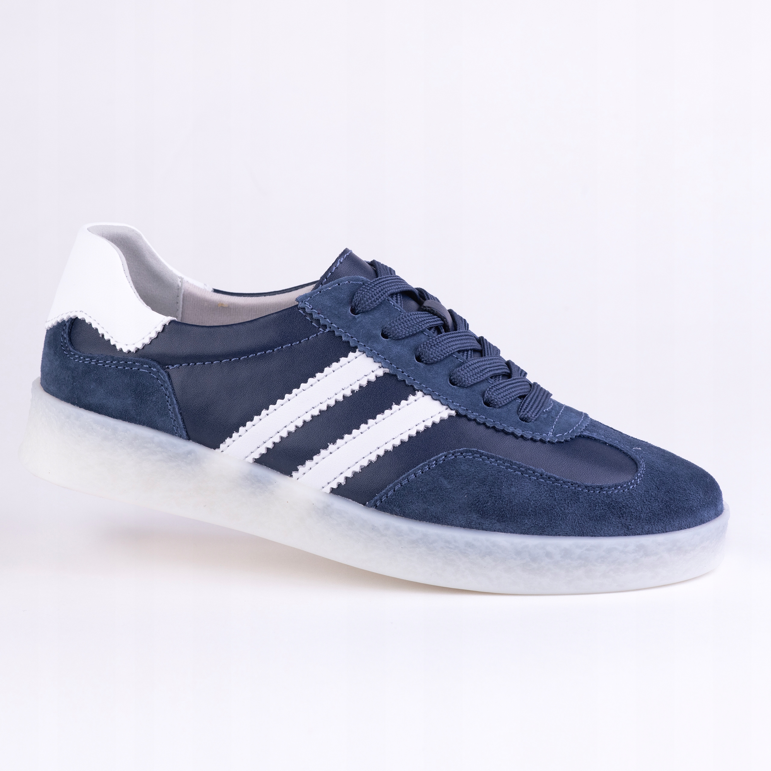 Sportovní dámské tenisky Goodin GD-RS-2102 klasická kůže modrá bílá 41