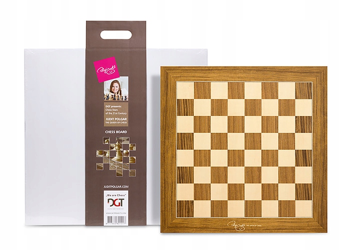 Deska Szachowa Judit Polgar Deluxe 55cm Intarsja Kaseta Profesjonalna Vip