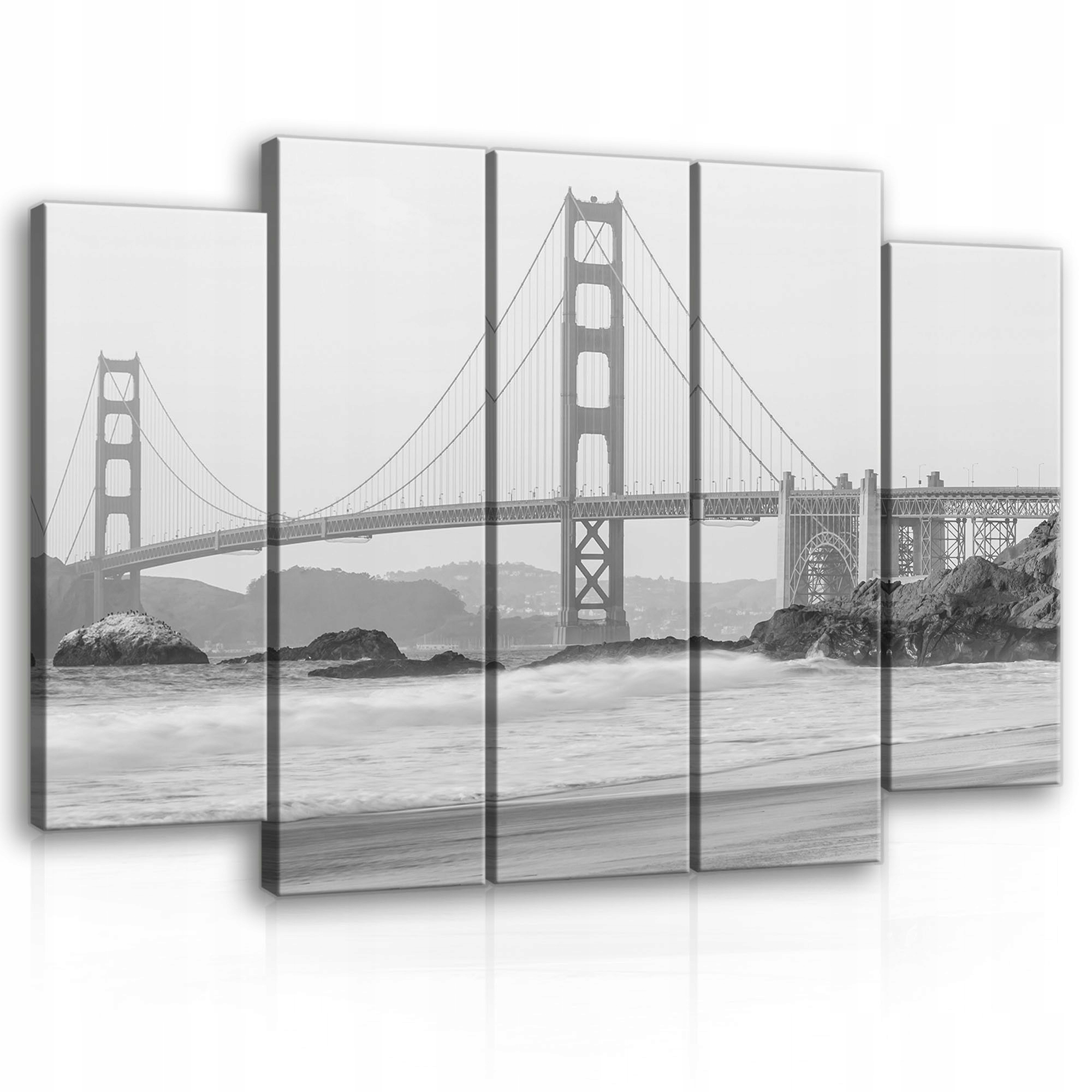 Obraz 150x100 Most Golden Gate San Francisco krajina oceán vlny skaly