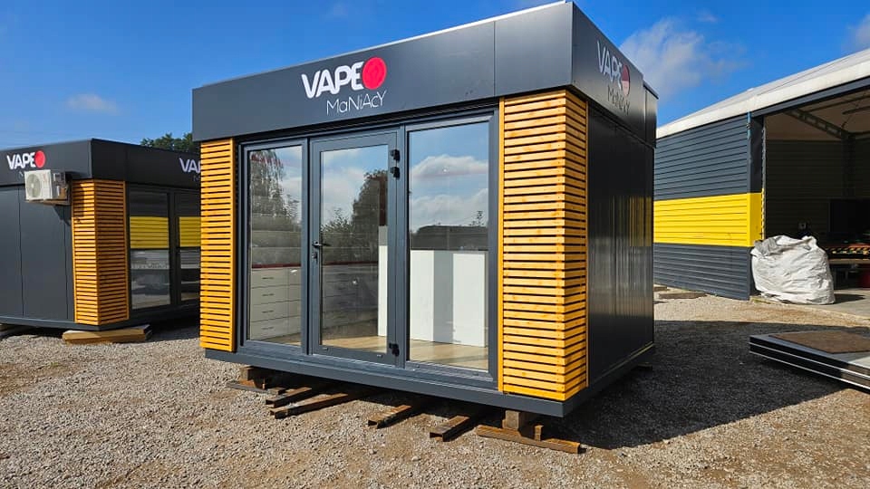 PAWILONY HANDLOWE KONTENERY KIOSK SKLEP BIURO 6x3m Szerokość 5 m