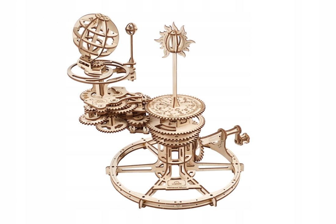 Mechaniczne Tellurium Ugears drewniany model 3d