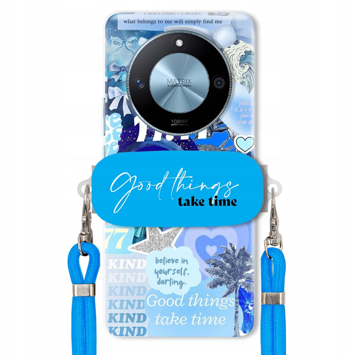 Puzdro pre Honor X50 5G Držiak na vodítko Crossbody Good Things Take Time Lata