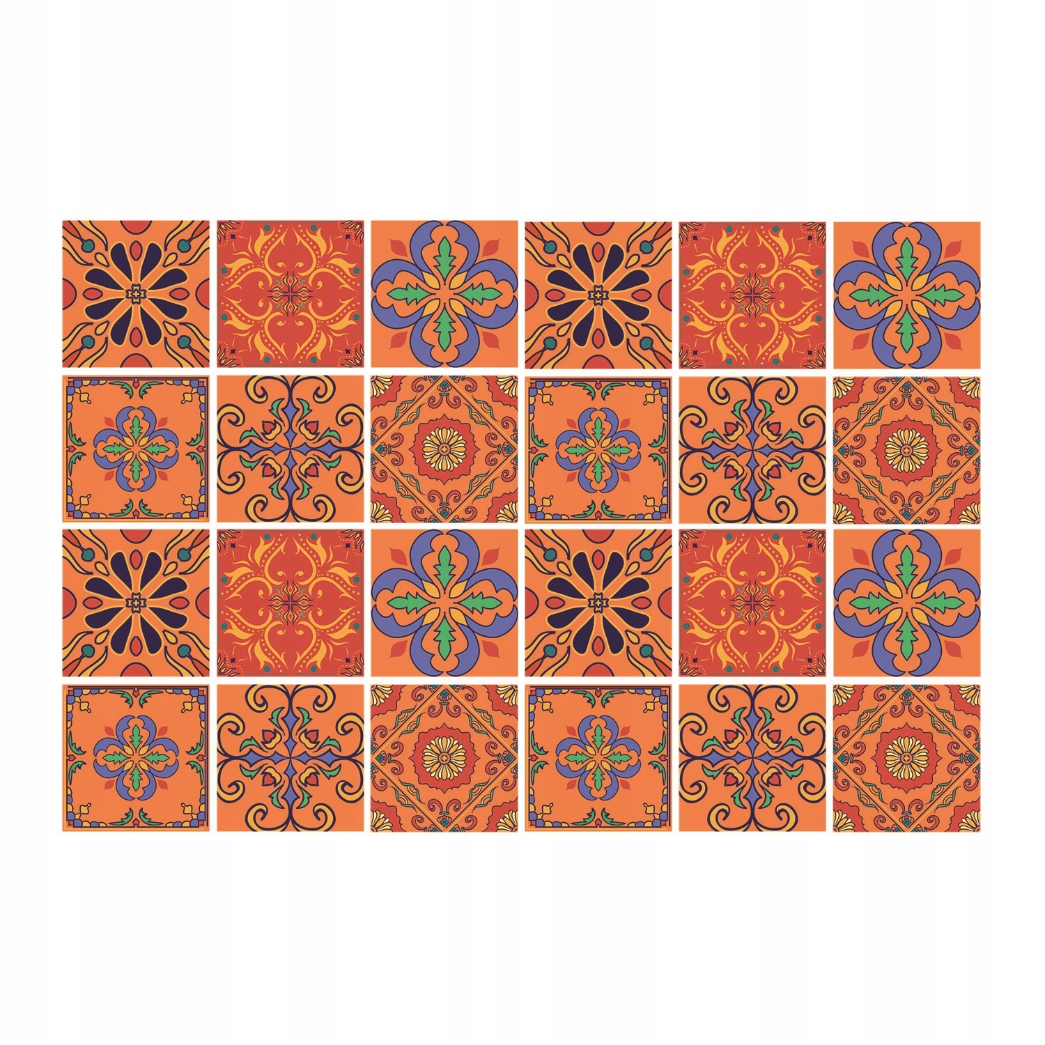

naklejki na płytki 15x15 cm kafle z Maroko 24szt