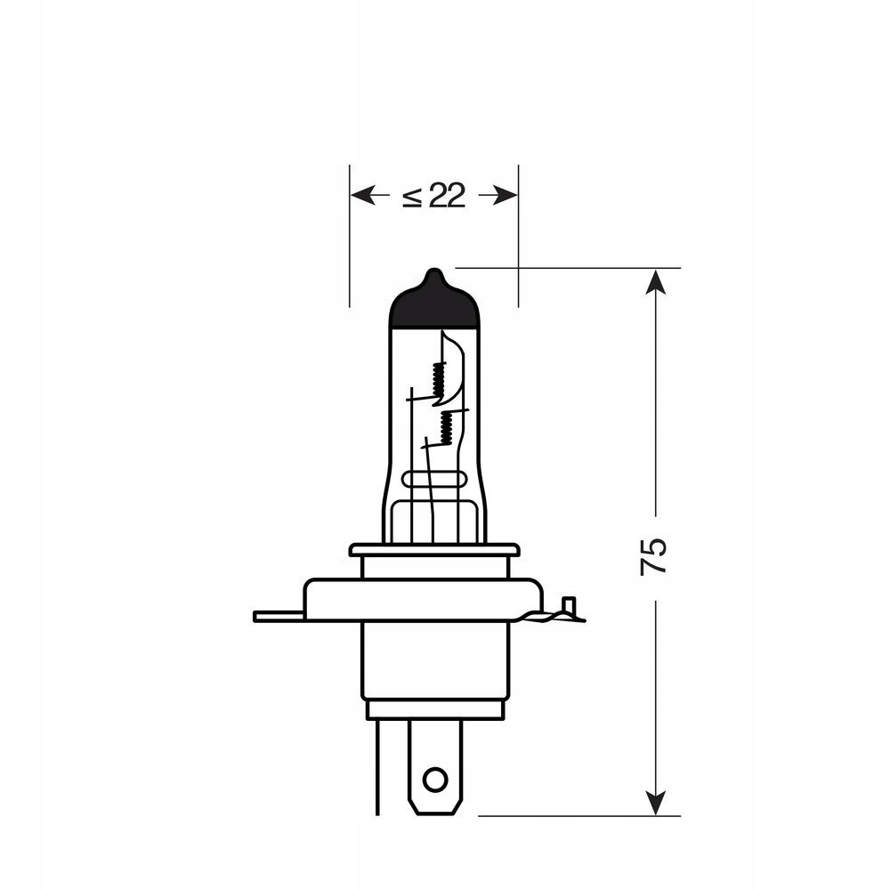 Żarówka H4 Halogen lamp 100/80W LAMPA Numer katalogowy części 58041