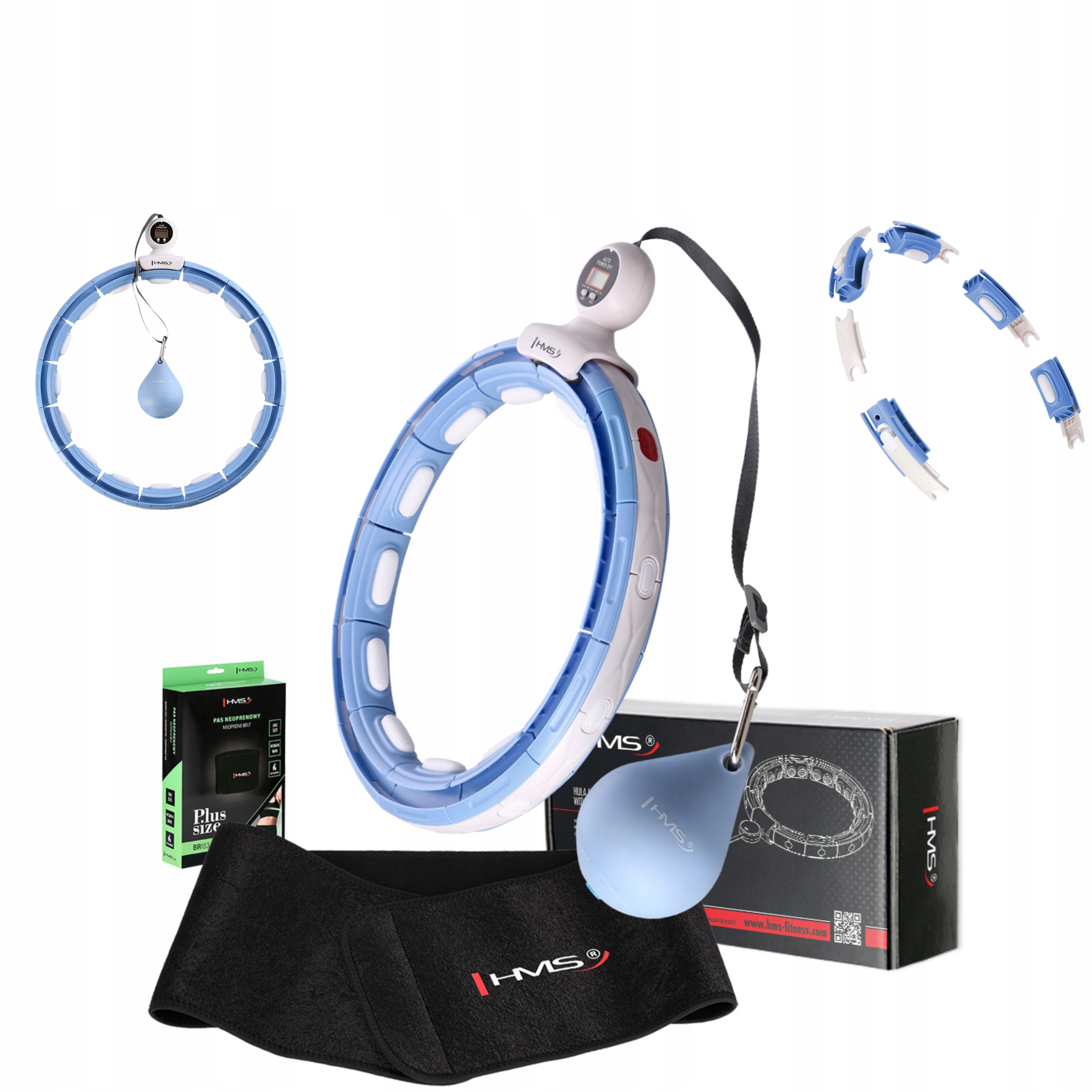 Hula Hoop s masážním přístrojem Zátěž Míč Zeštíhlující pás Břicho Neopren