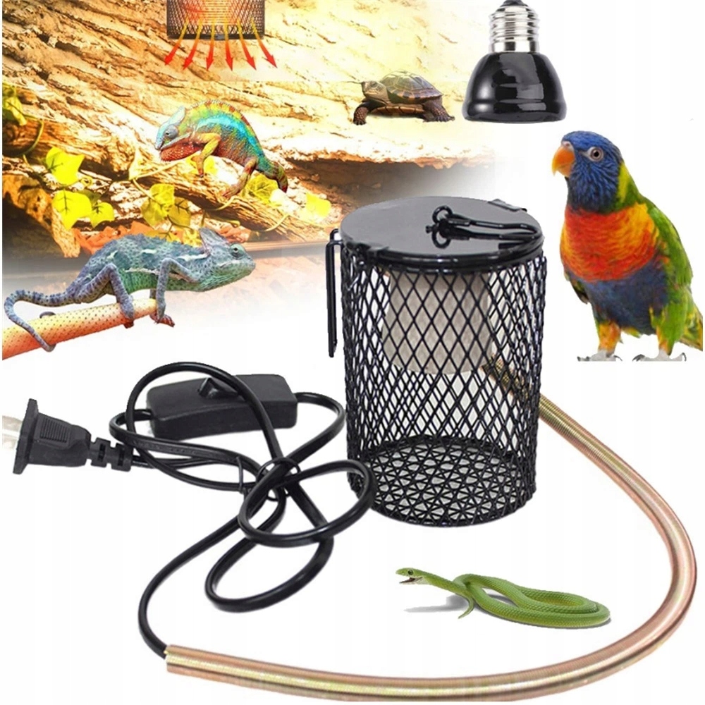 Vytápění terária 100W E27 topná lampa pro plazy