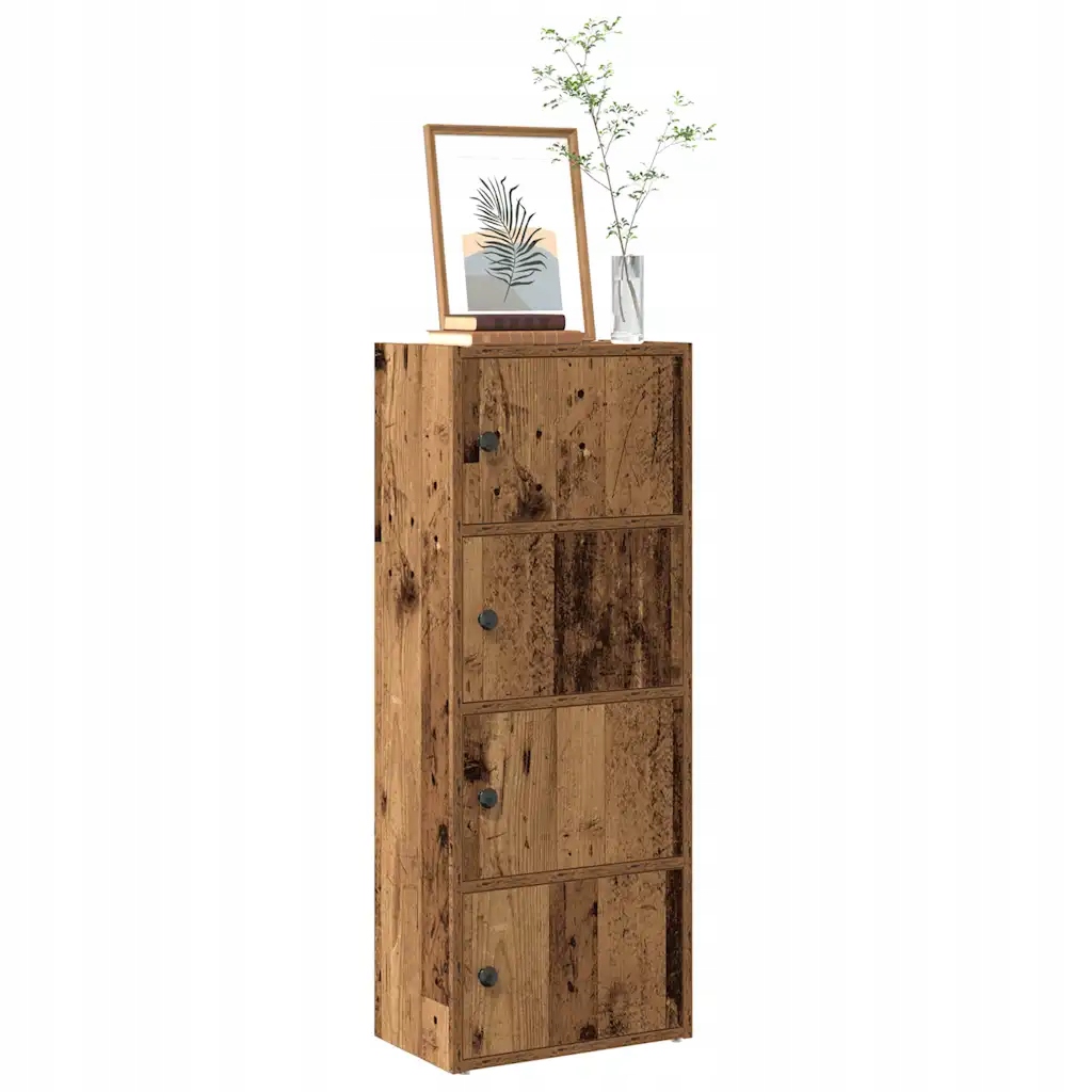 Knihovna staré dřevo 40x24x102 cm kompozitní dřevo Hnědá 860380