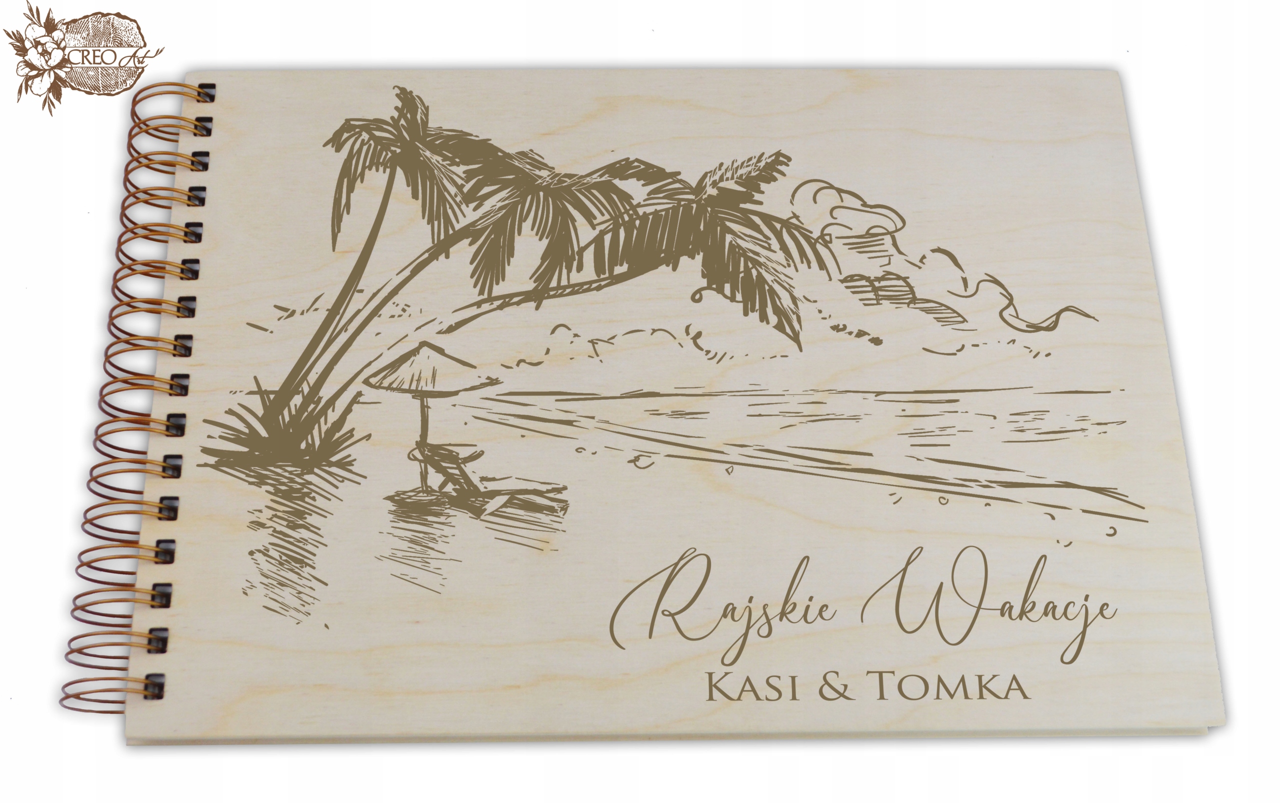 

Album drewniany grawerowany Podróże, Wakacje