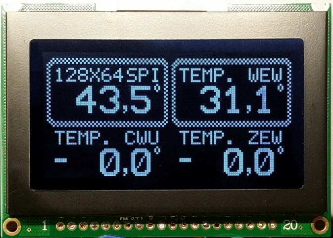 ART LCD 128x64-H SMALL - LED W/KK Blackline!
