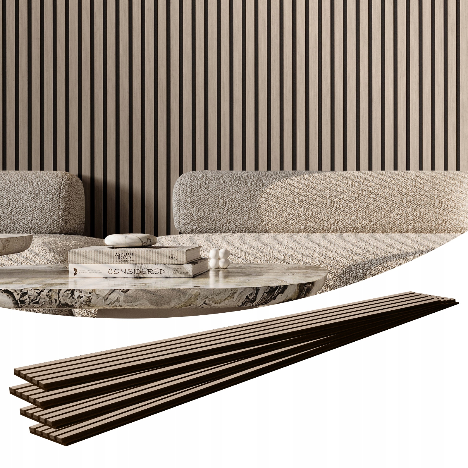 Profesionálne Akustické Panely Vevor 2400X200X21 MM Mdf Na Stenu, Silné