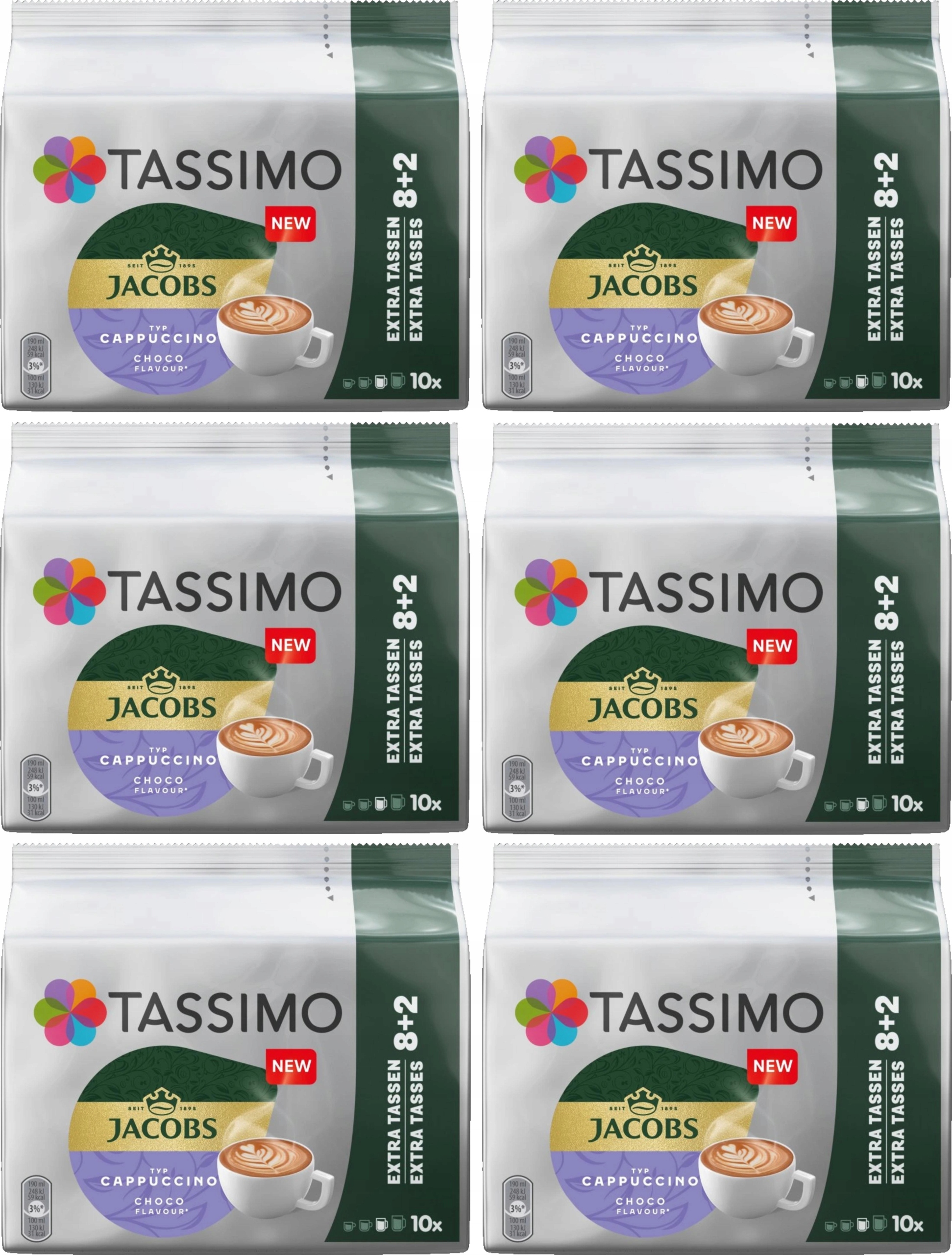 Levně Kapsle káva Tassimo Jacobs Cappuccino Choco 6 x 10 káv