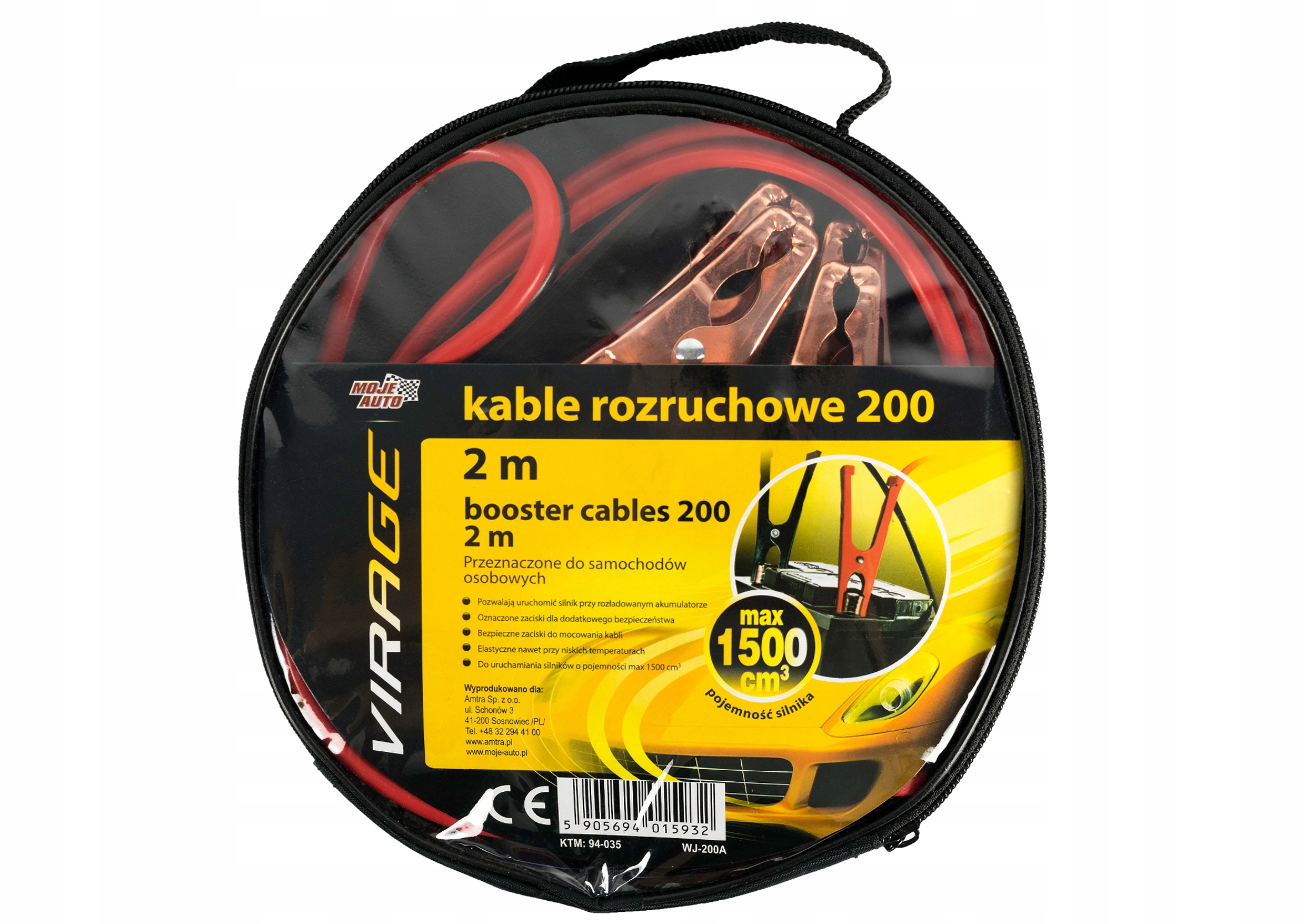 

Moje Auto Virage Przewody Kable Rozruchowe 200A 2m
