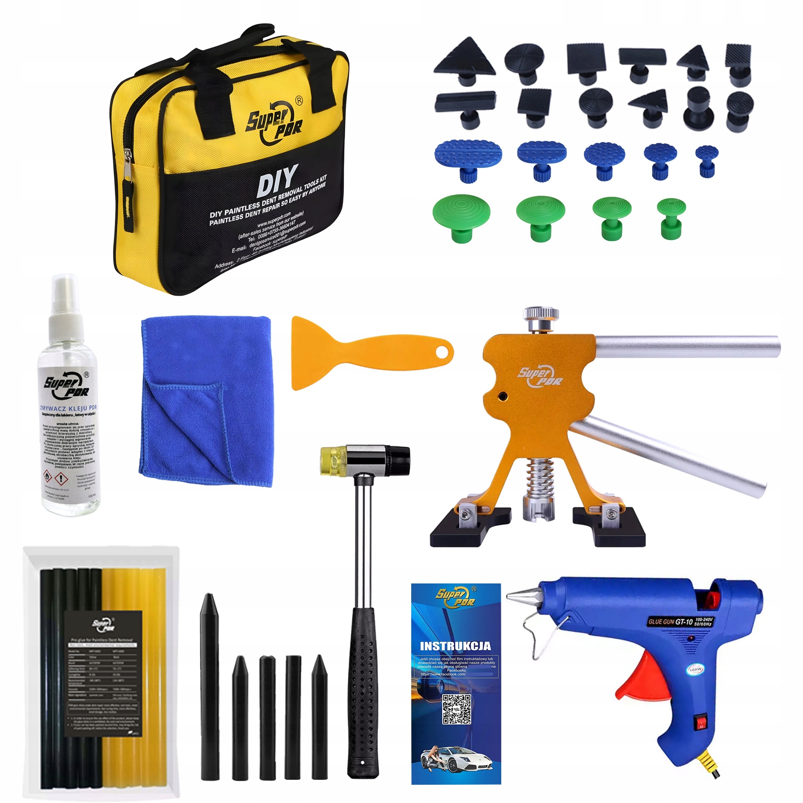 sada pro odstraňování promáčklin nástroje pdr sada pdr po gradobici