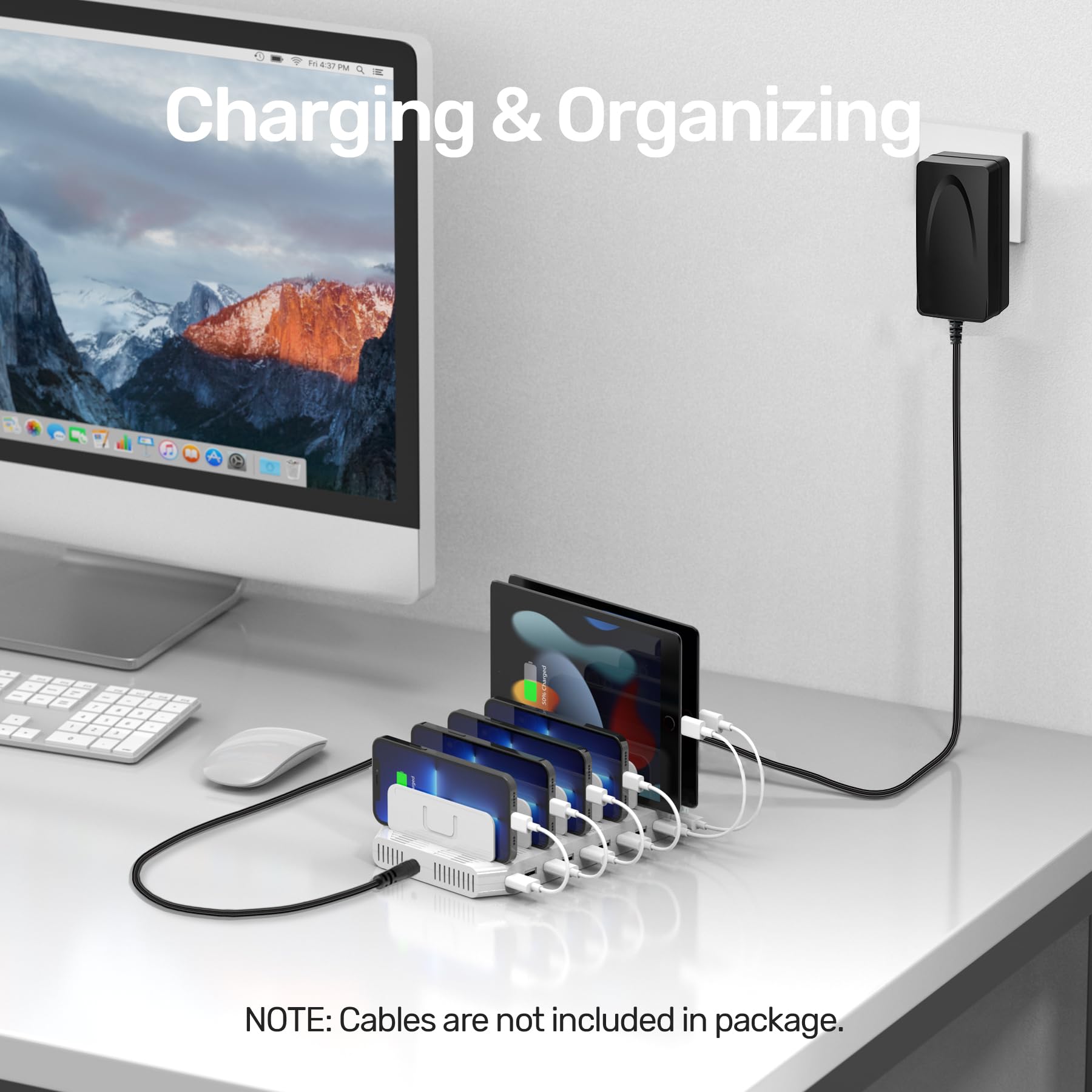 UNITEK 60W 10-Port USB Charging Station with SmartIC — miniatura 5