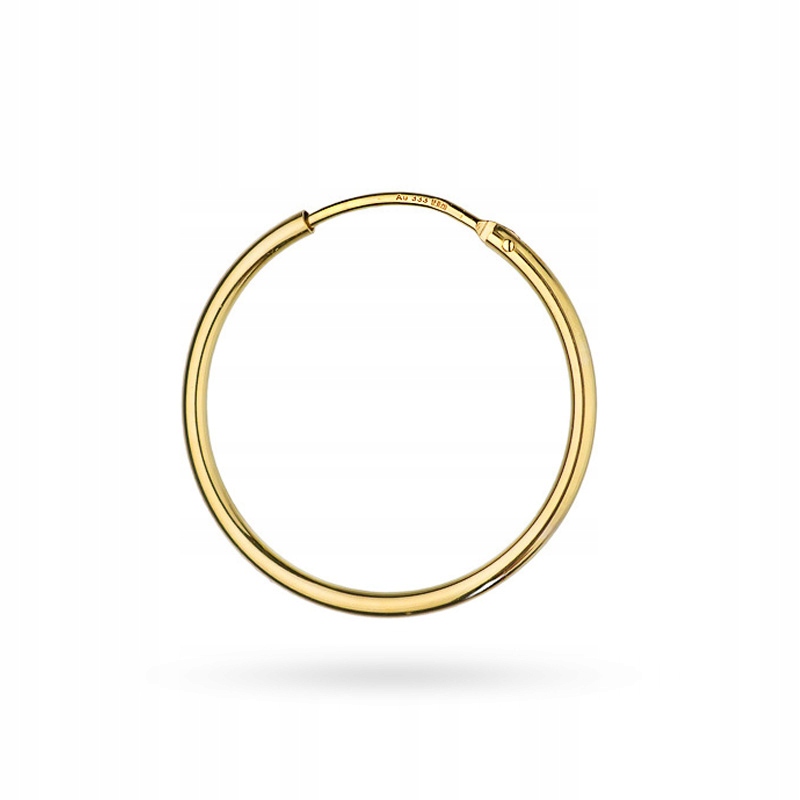 Zlatý Klasický Dámský Náušnicový Kroužek 585 Ring Kolečko 25mm 14k