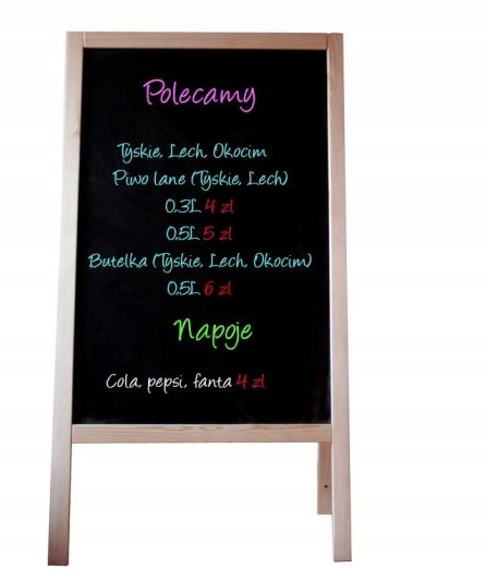 

Potykacz Reklamowy Stojak 120x60cm Tablica Kredowa