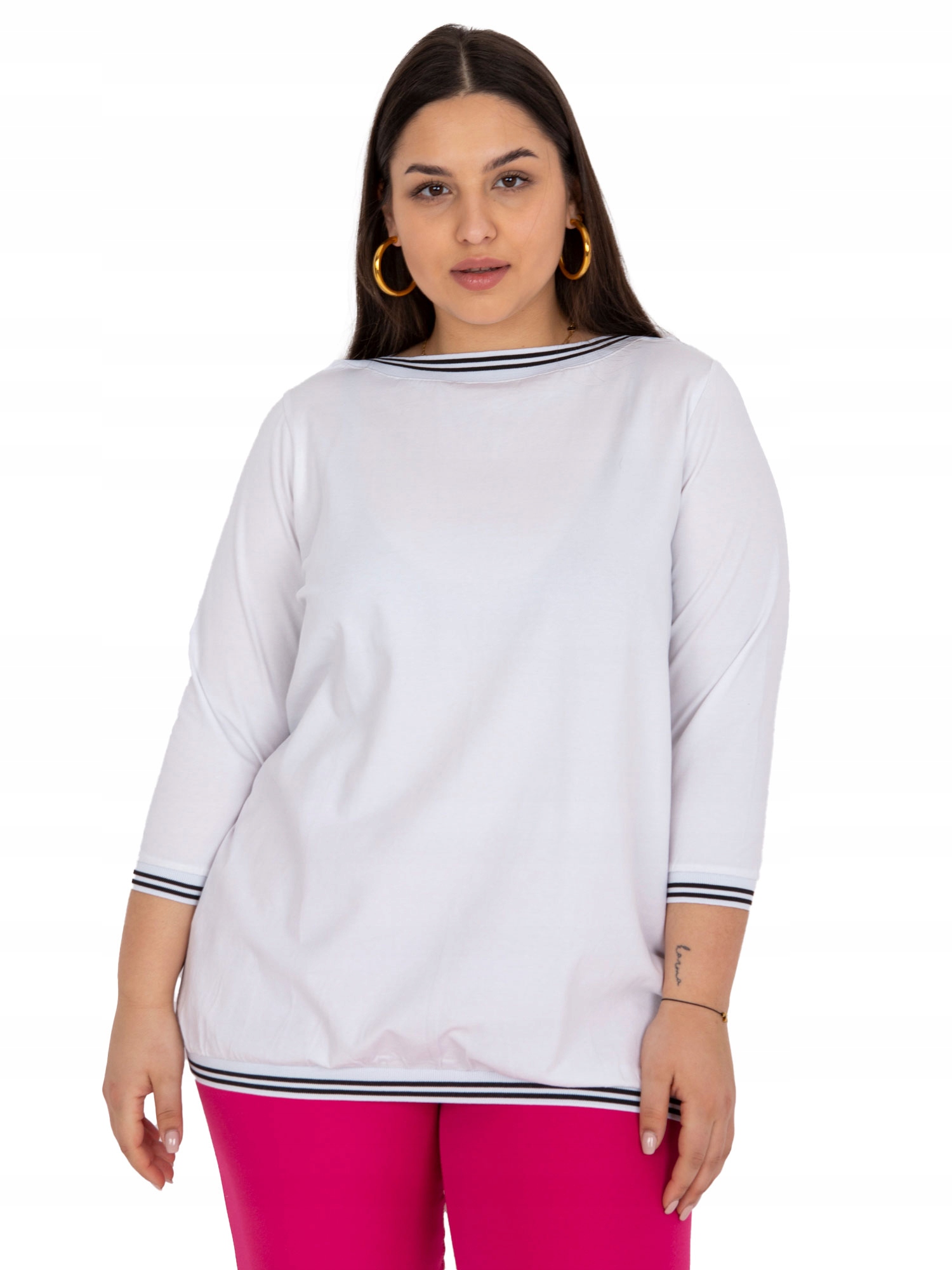 

Klasyczna Bluzka damska bawełniana Plus Size 4XL