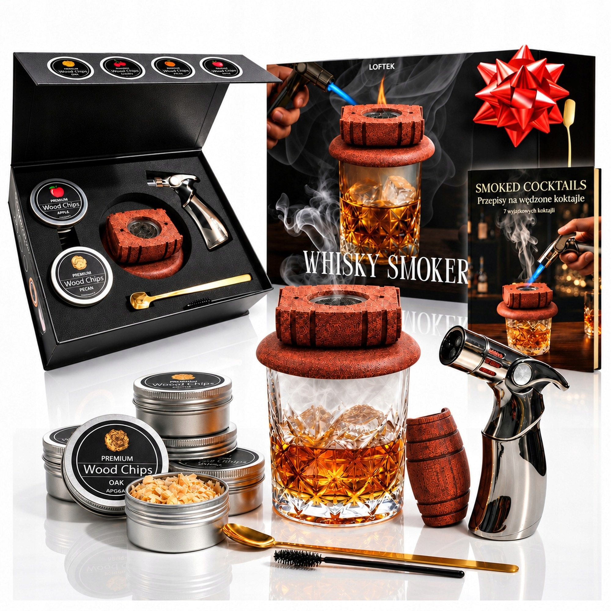 Sada na uzení Whisky Smoker Sud Dárek pro chlapa na Vánoce 11v1