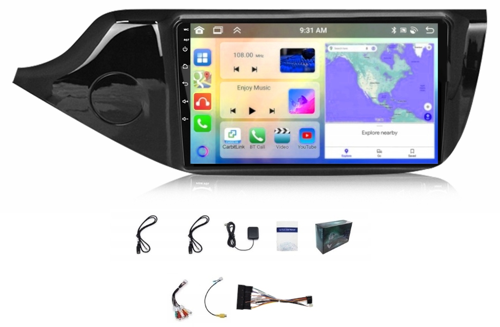 Rádio Navigace Android Kia Ceed 2012-2018 Bluetooth Wifi Carplay 6GB 128GB