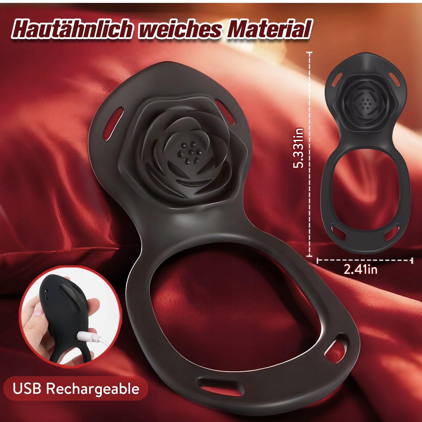 ROSE Zestaw Wibratorów BDSM Dla Par Z Pilotem Masażer Klitoris — miniatura 8