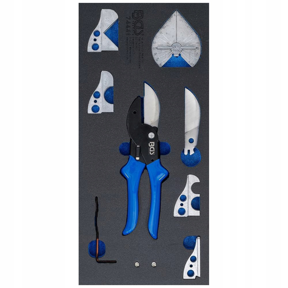 Sada multifunkčních šikmých nůžek na plastové trubky 8ks Bgs