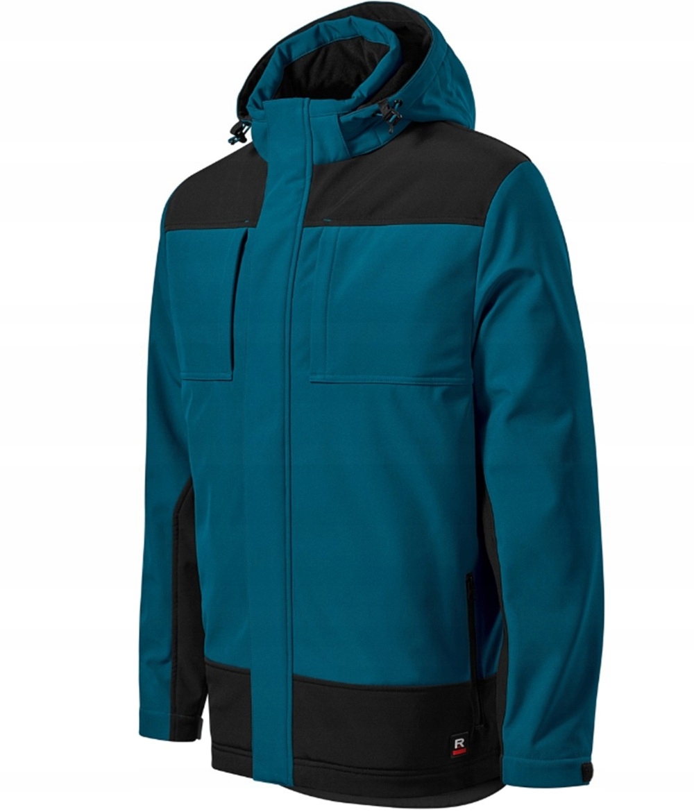 Pánská softshellová bunda Malfini s kapucí , petrolejově modrá, Vertex W55, vel. 2XL
