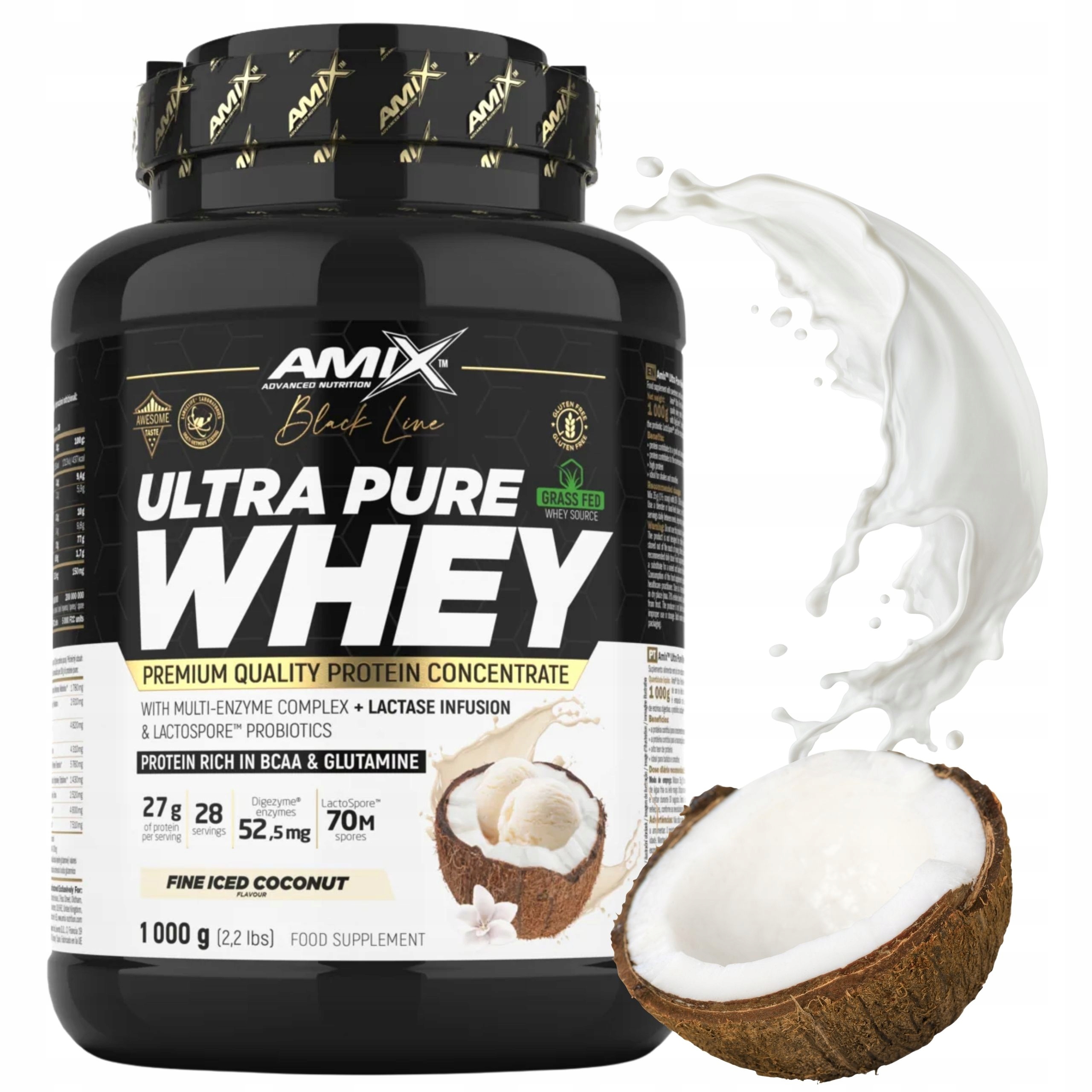 Syrovátkový Koncentrát Wpc Pure Whey Digezyme 1000 g Kokosový