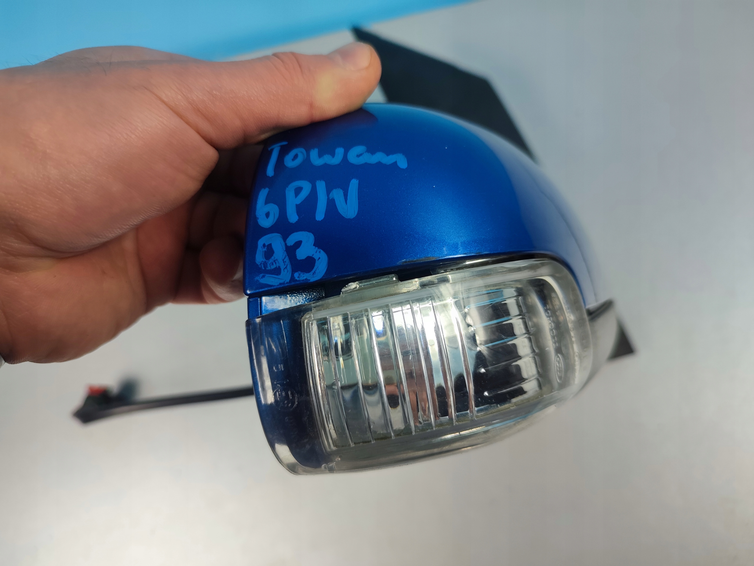 mirror right VW TOURAN and 2003- 6 PIN blue