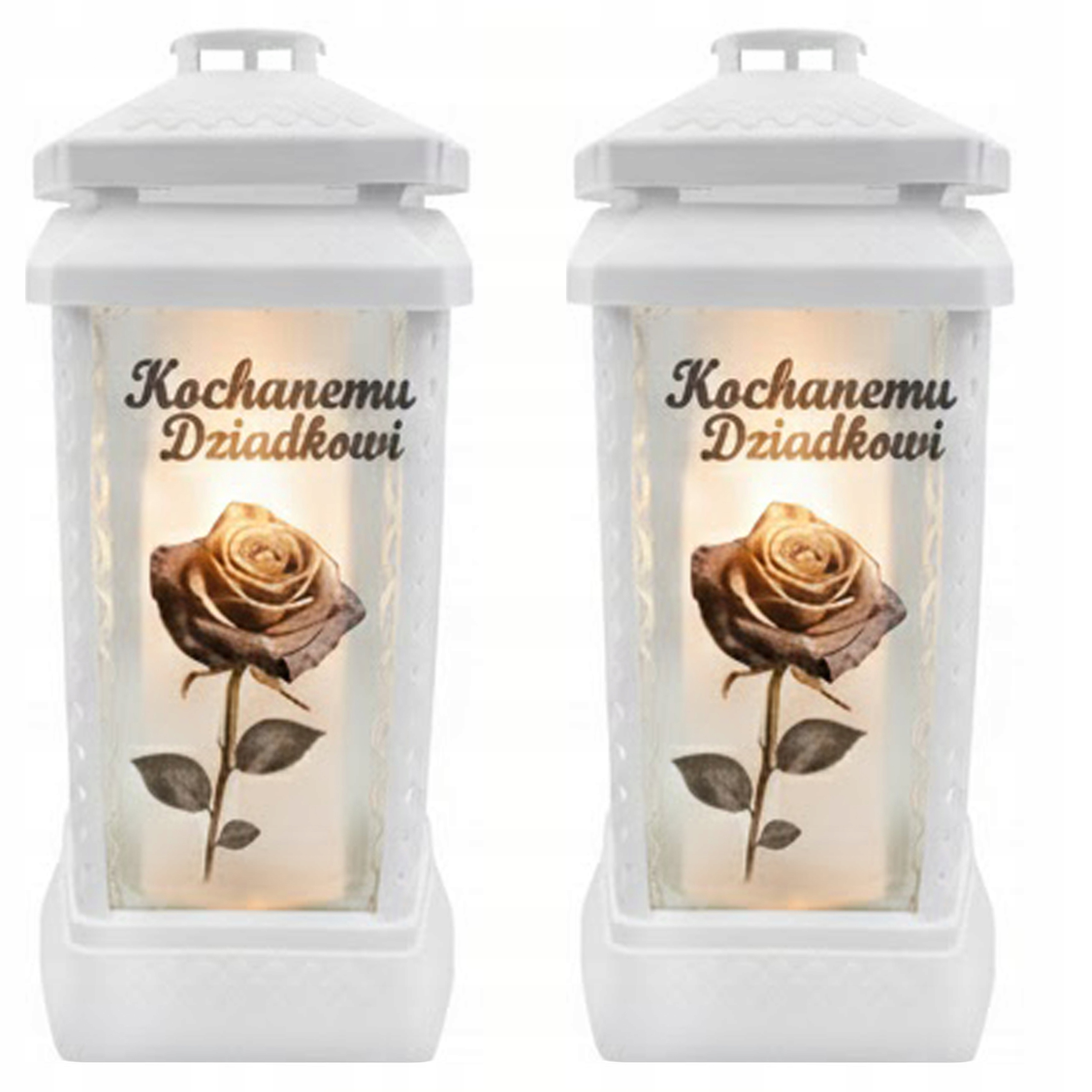2x Hřbitovní Svíčka Velký Na Hrob Hřbitov Lampion Pro Dědečka Kaplička Vložka