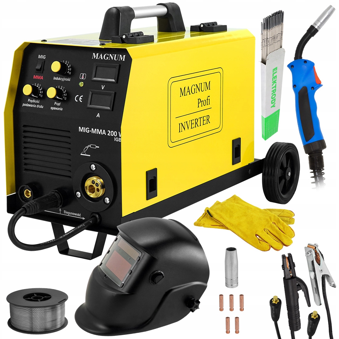 Spawarka Magnum Mig-mma 200W 230V 180A Flux Do Stali półautomat spawalniczy