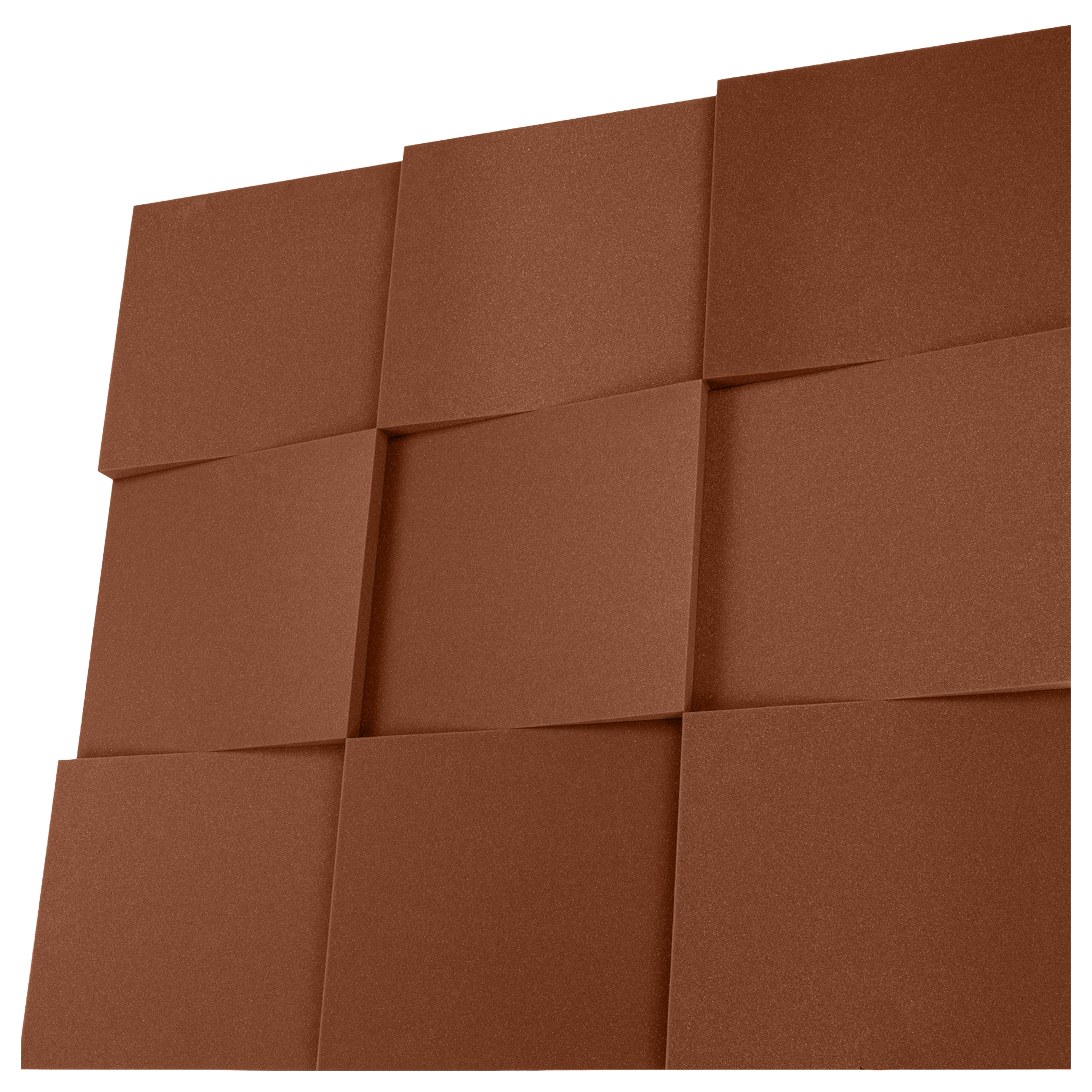 Pěna tlumící akustické panely hnědé klíny 3D absorbér dozvuku