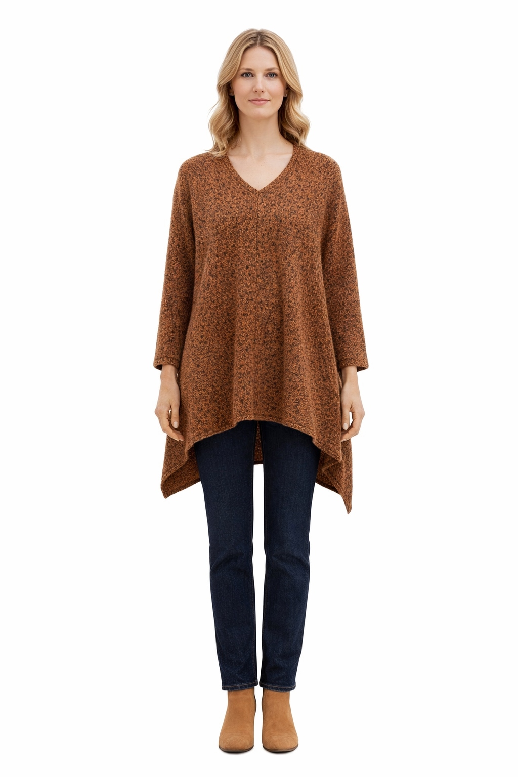 United Colors Of Benetton. Dámské Hnědé Vlněné Pončo I4A