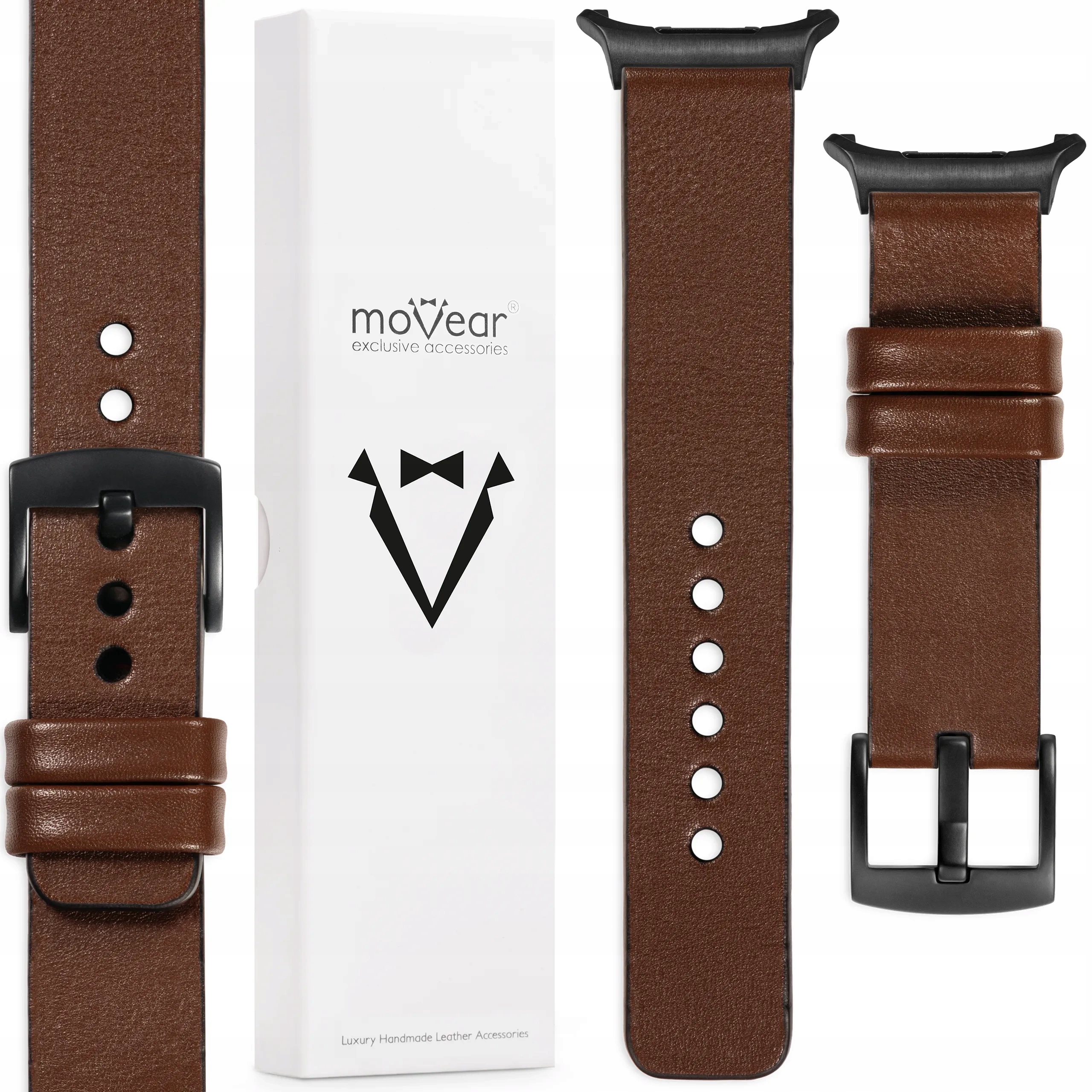 Pasek do Samsung Galaxy Watch Ultra 22mm Ciemnobrązowy premium Movear