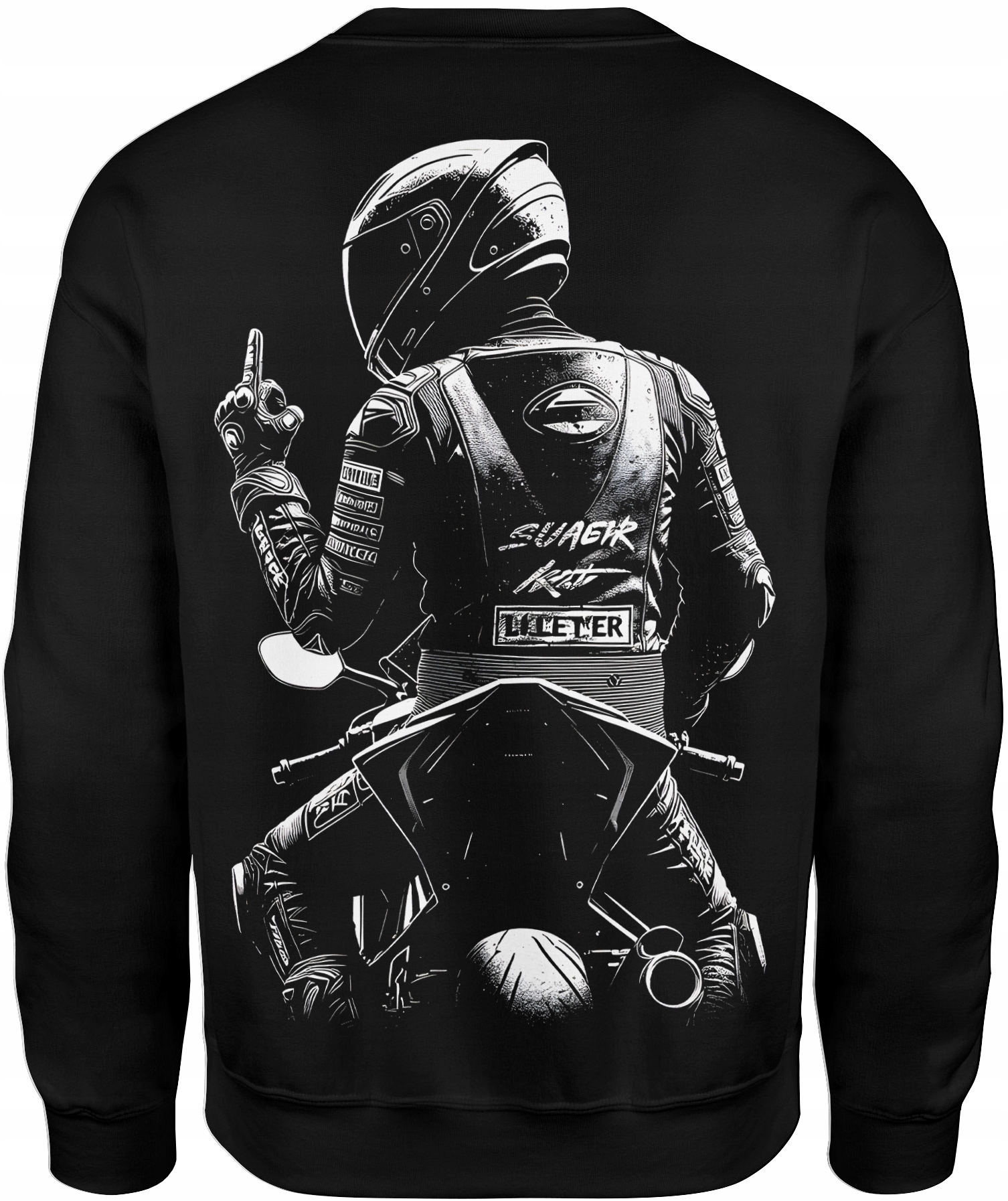 Bluza Motocyklowa Dla Motocyklisty Nadruk Z Tyłu Na Plecach M