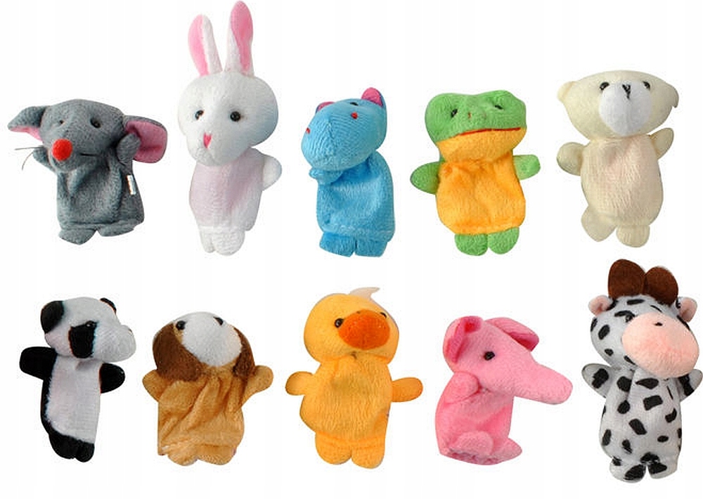 PACYNKI Zestaw 10 szt. PACYNKA KUKIEŁKA Zwierzaki Marka KIK