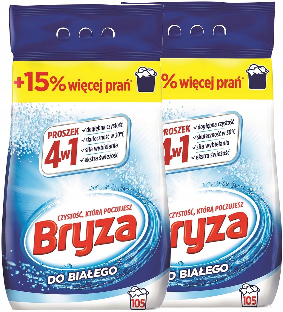 Bryza 4v1 Prací prášok Biela 13,65 kg 210 praní